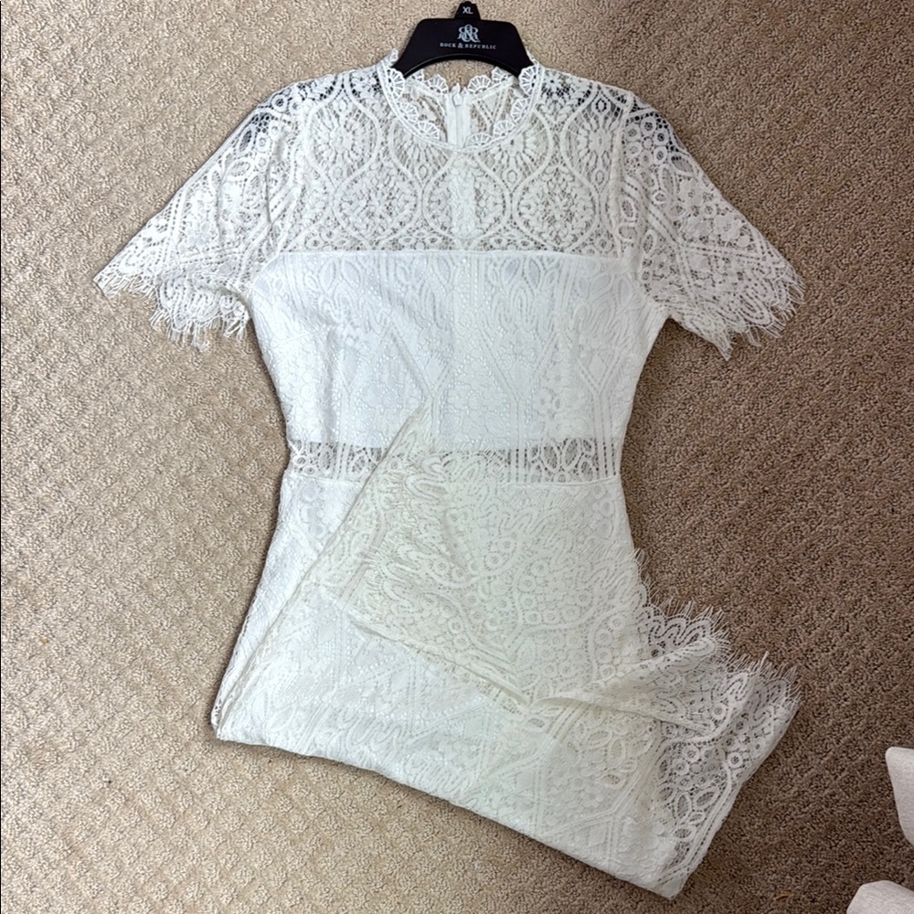 Lulus White Lace Dress